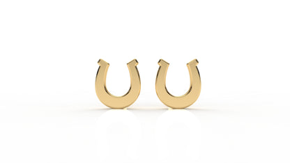 Gold horseshoe-shaped earrings GLAM NYC