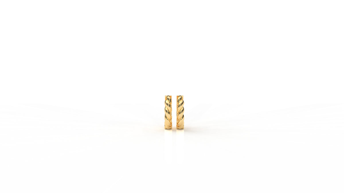Pair of gold hoop earrings GLAM NYC