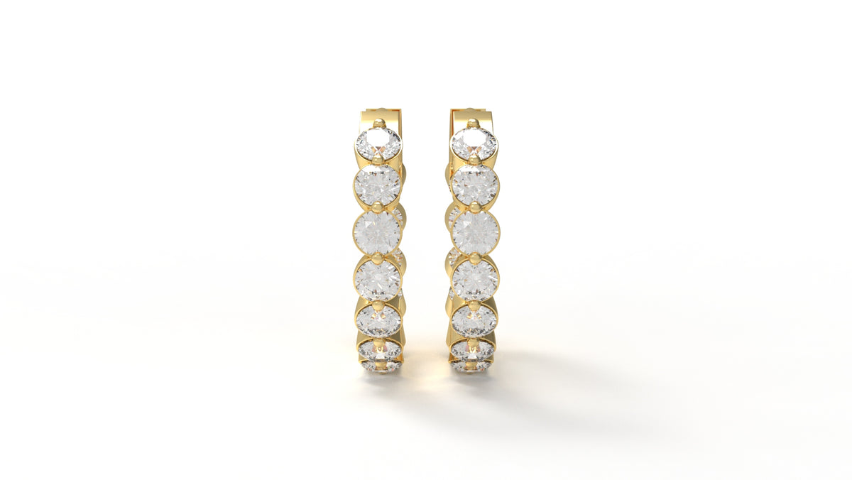 1.26 CTW Lab-Grown Diamond Hoop Earrings