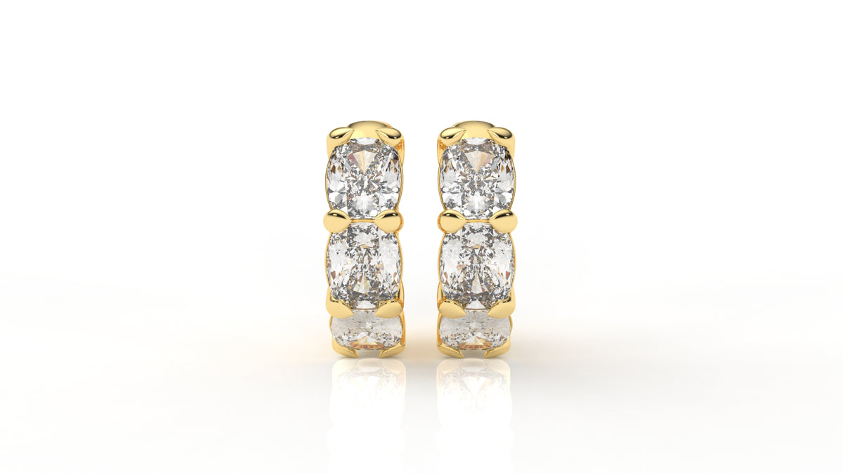 3.00 CTW Lab-Grown Diamond Hoop Earrings