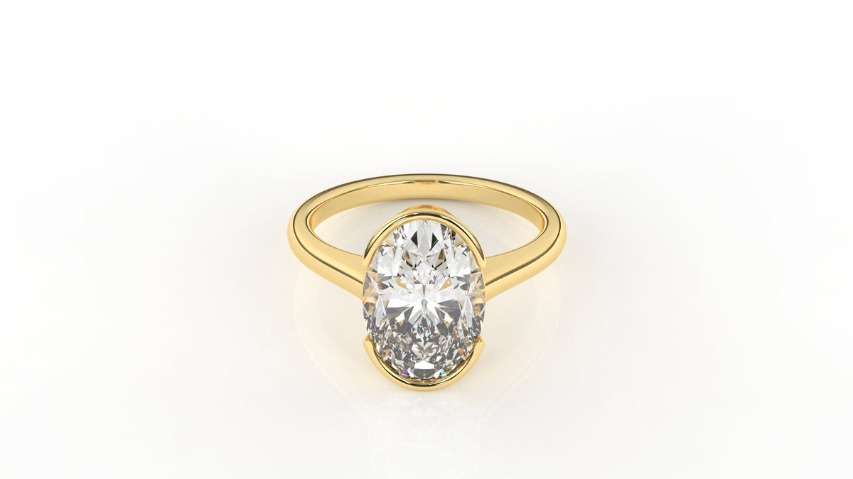 3.00 CTW Oval Diamond Solitaire Ring