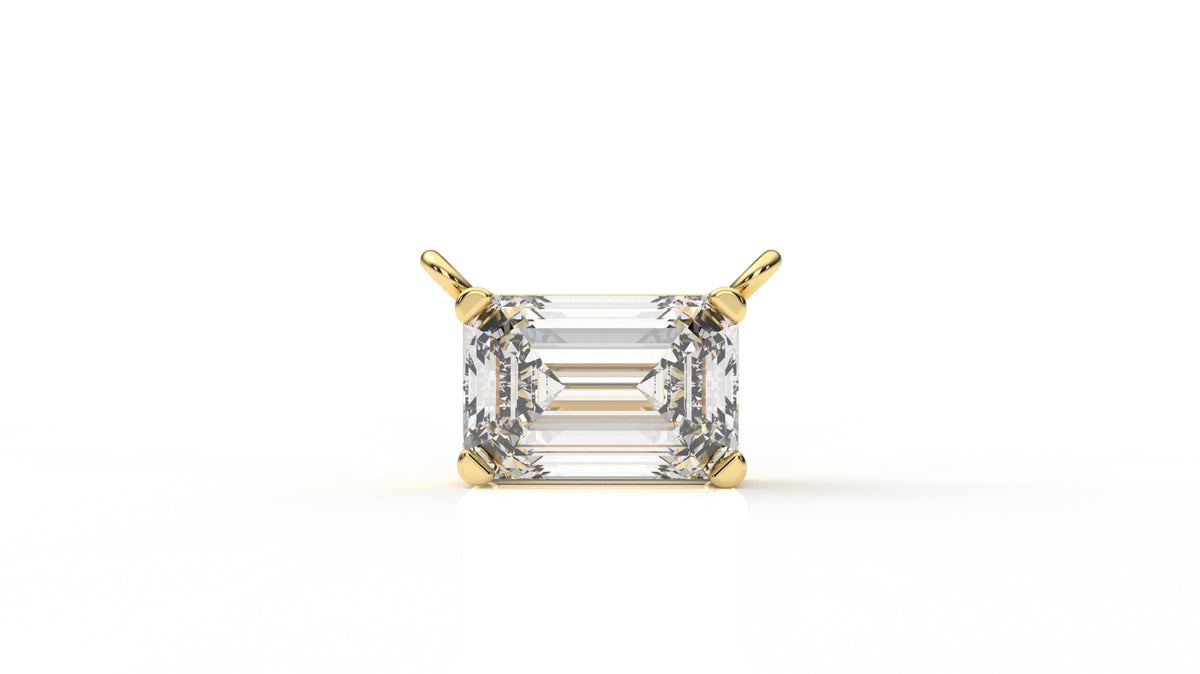 2.00 CTW Emerald Cut Diamond Solitaire Pendant