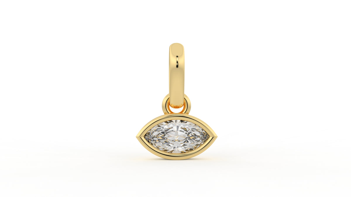 1 CTW Marquise Cut Diamond Solitaire Pendant