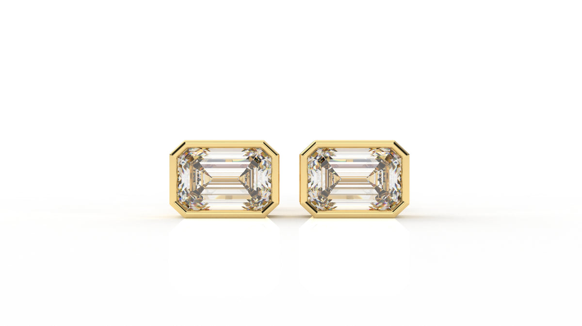 4.00 CTW Emerald Cut Diamond Stud Earrings