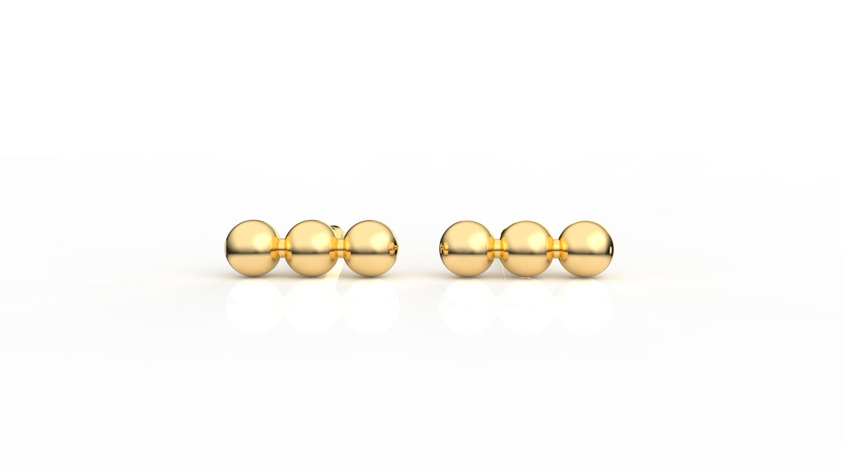 gold stud earrings GLAM NYC