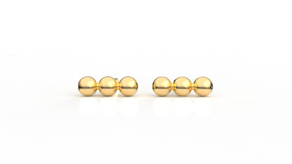 gold stud earrings GLAM NYC