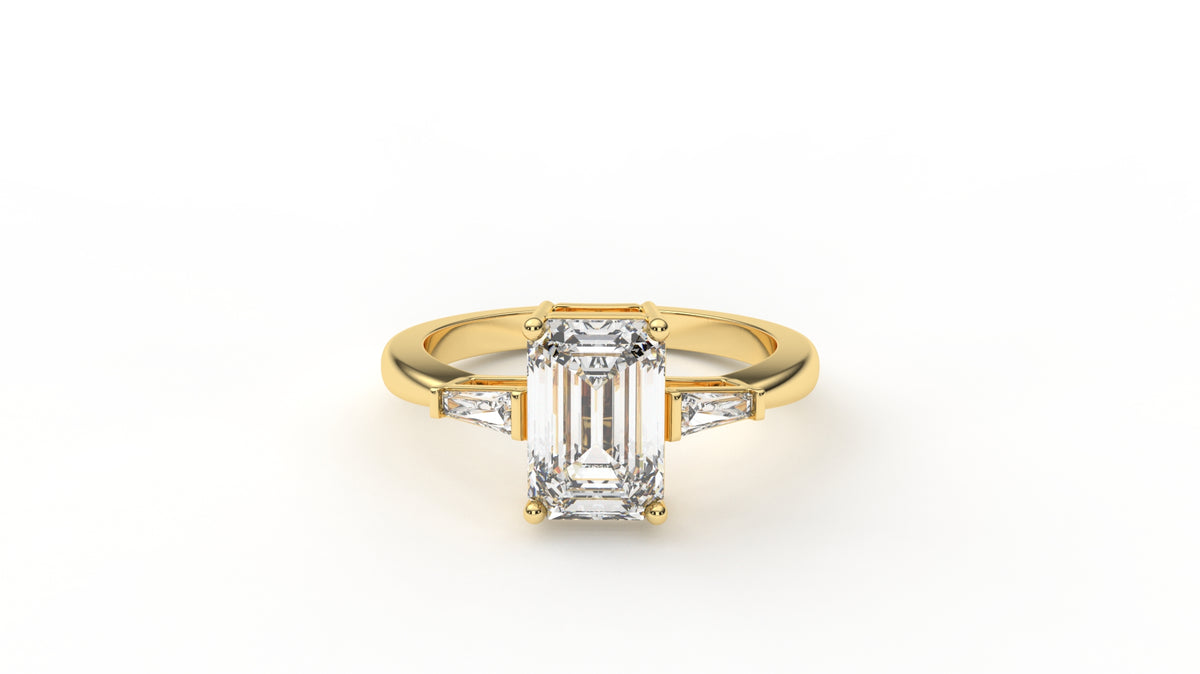 2.20 CTW Emerald Cut Diamond Engagement Ring