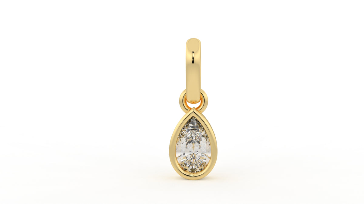 1 CTW Pear Cut Diamond Solitaire Pendant Necklace