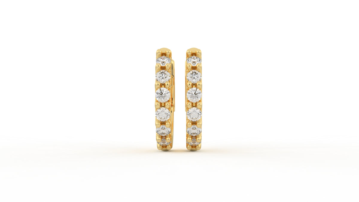 0.18 CTW Diamond Huggie Hoop Earrings