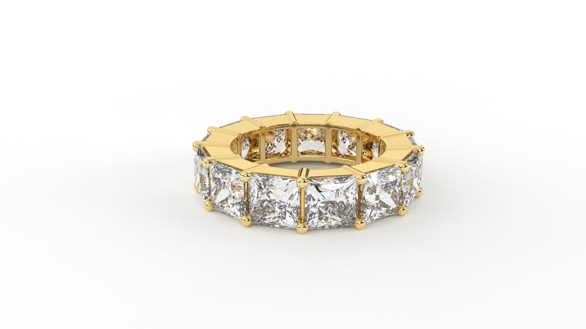 13 CTW Princess Cut Diamond Eternity Wedding Band