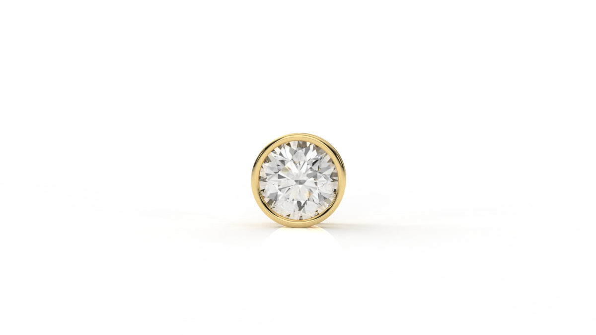 3.00 CTW Round Diamond Bezel Solitaire Pendant