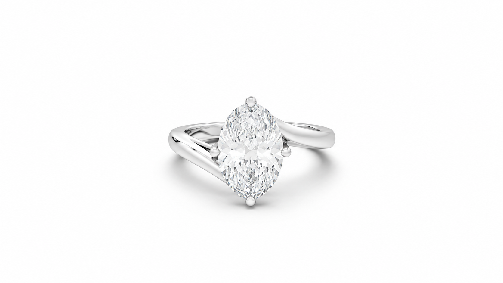 2.5 CTW Oval Diamond Solitaire Engagement Ring