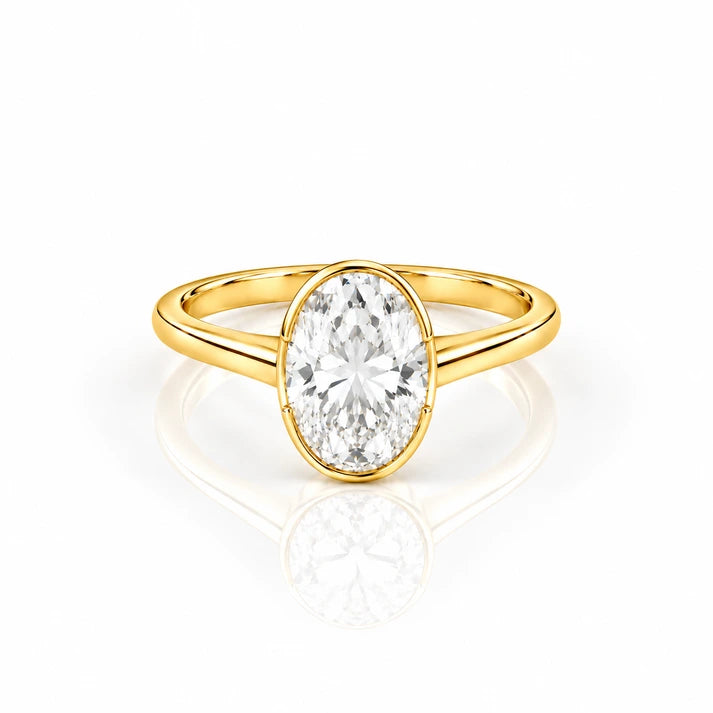 3.00 CTW Oval Diamond Solitaire Ring - Main