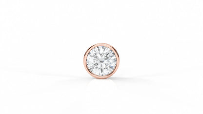 3.00 CTW Round Diamond Halo Pendant – Rose Gold – Front View