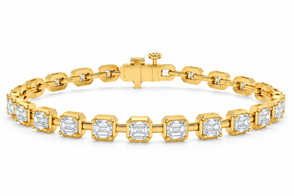 3.96 CTW Diamond Paperclip Link Bracelet-1