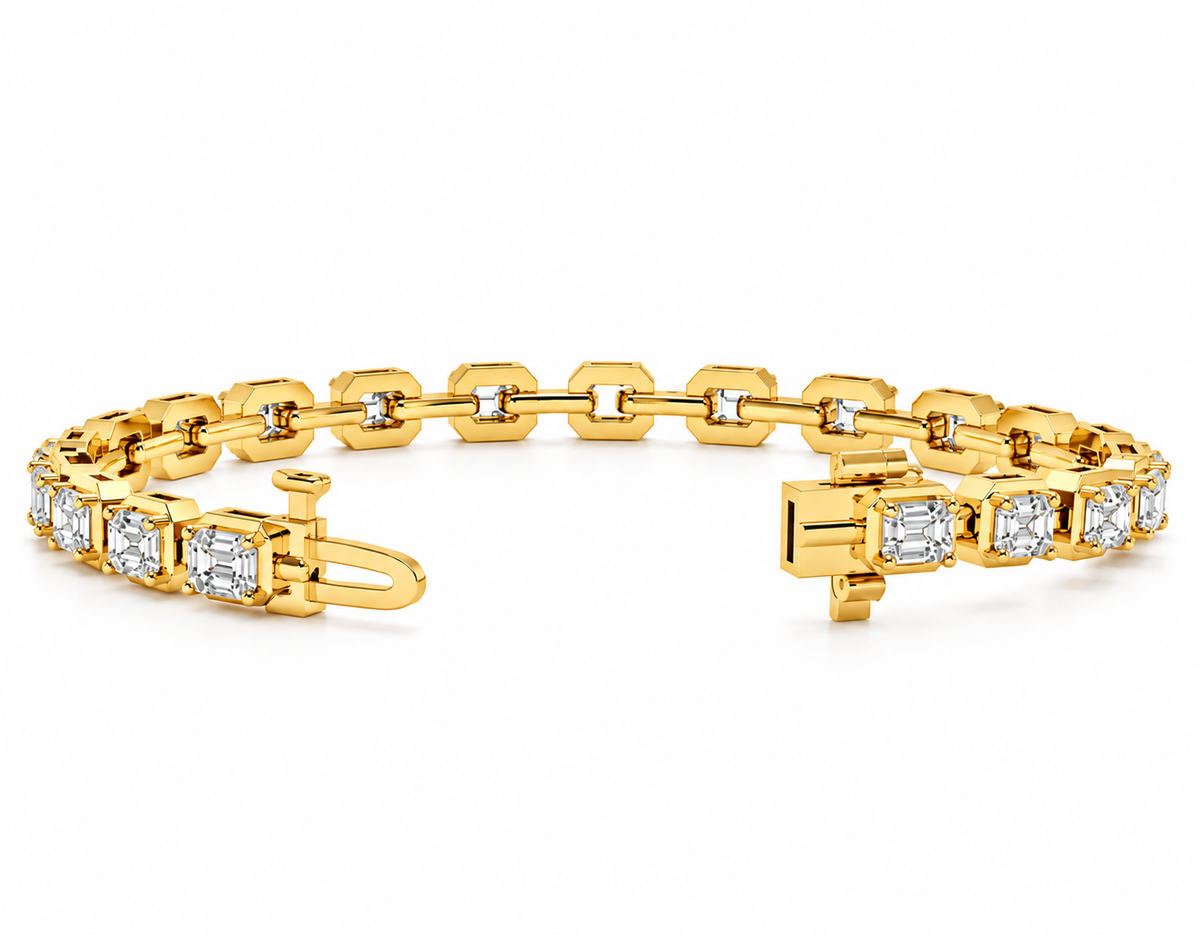 3.96 CTW Diamond Paperclip Link Bracelet -4