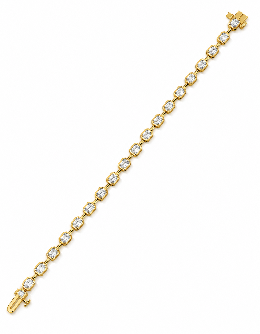 3.96 CTW Diamond Paperclip Link Bracelet -6