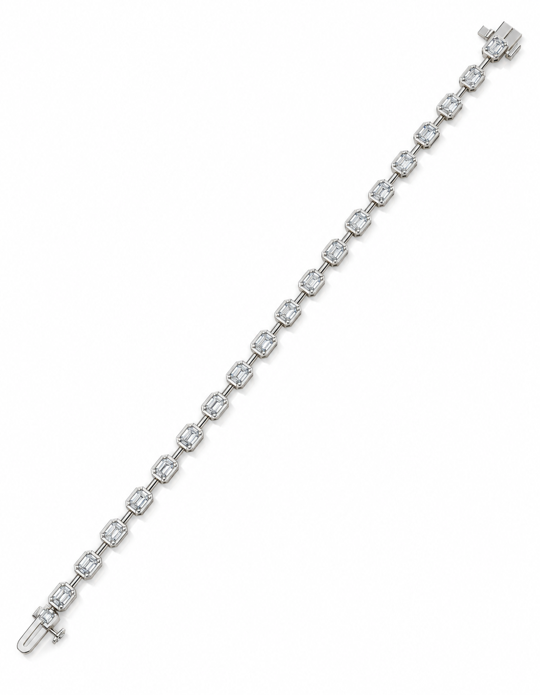 3.96 CTW Diamond Paperclip Link Bracelet -8