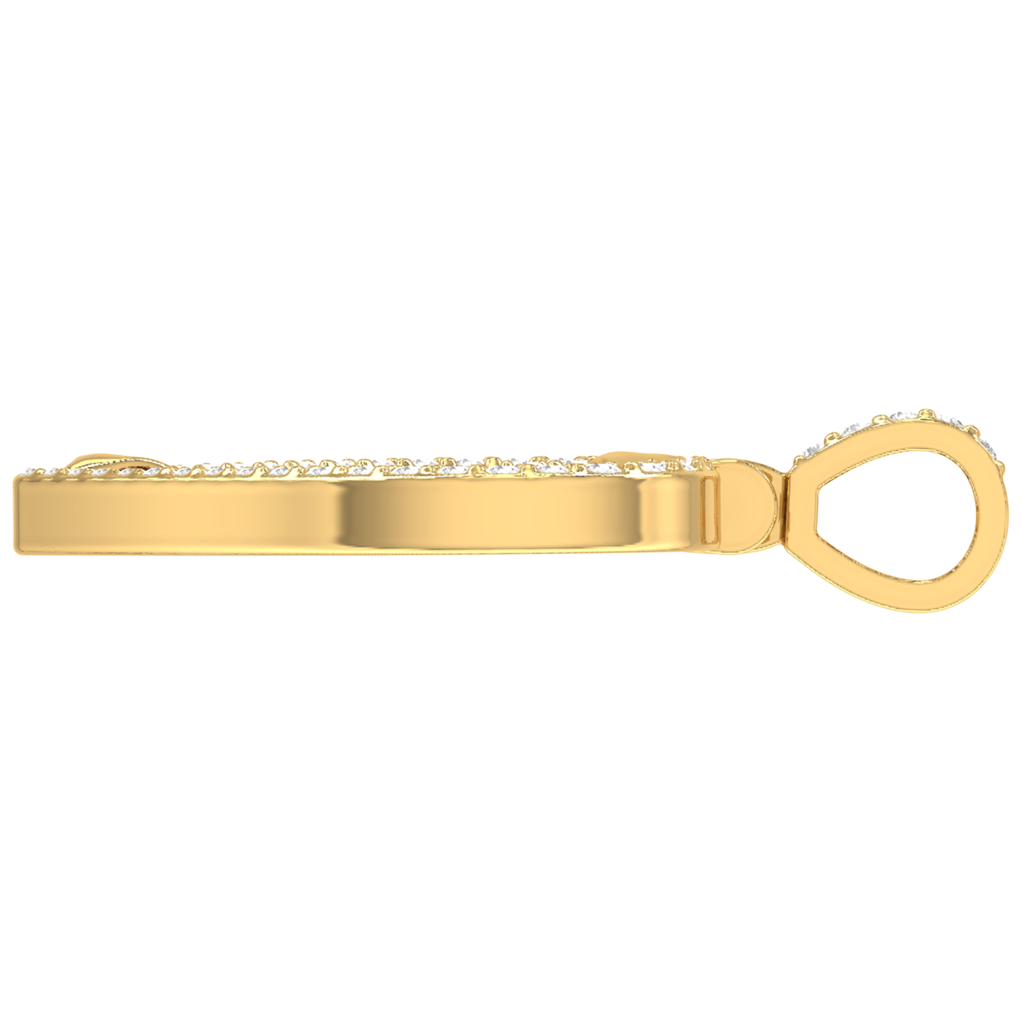 Gold pendant with diamonds GLAM NYC
