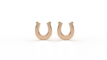 Rose gold horseshoe-shaped earrings GLAM NYC