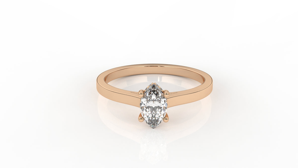Rose gold diamond ring GLAM NYC
