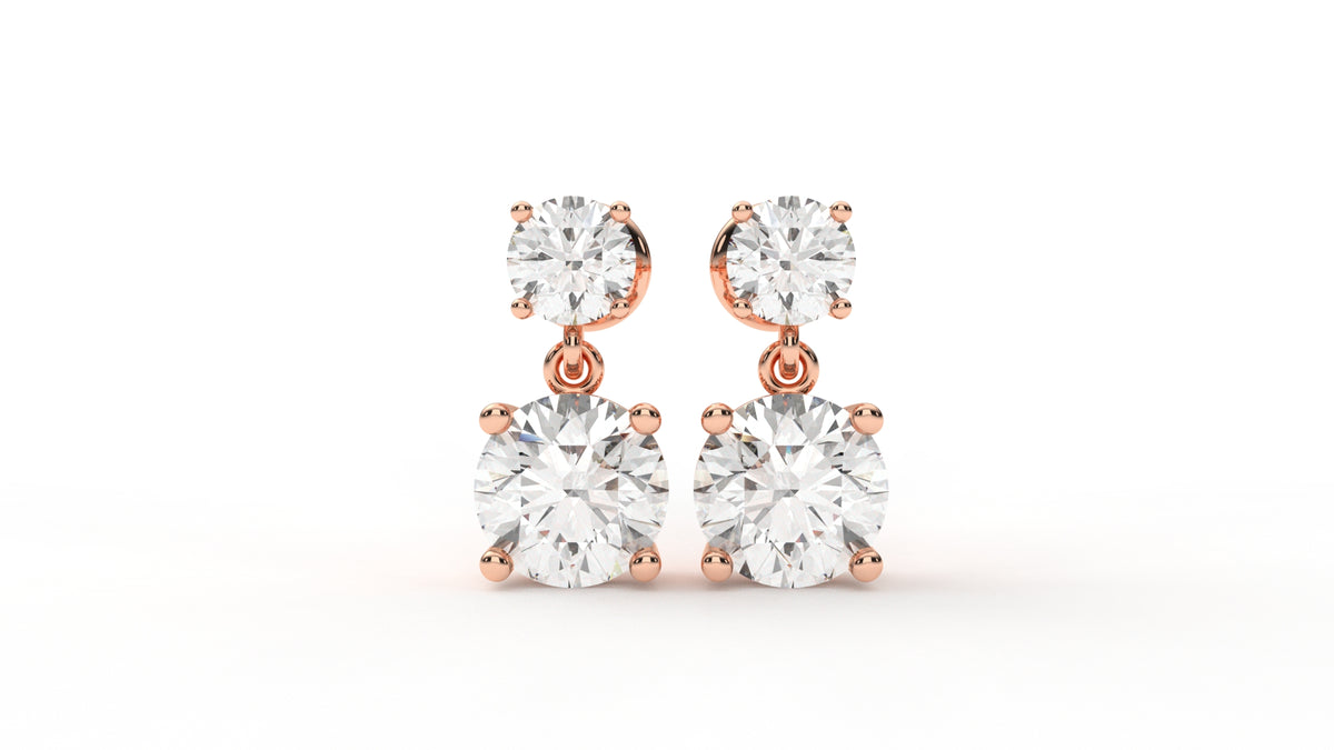 3.80 CTW Diamond Drop Earrings