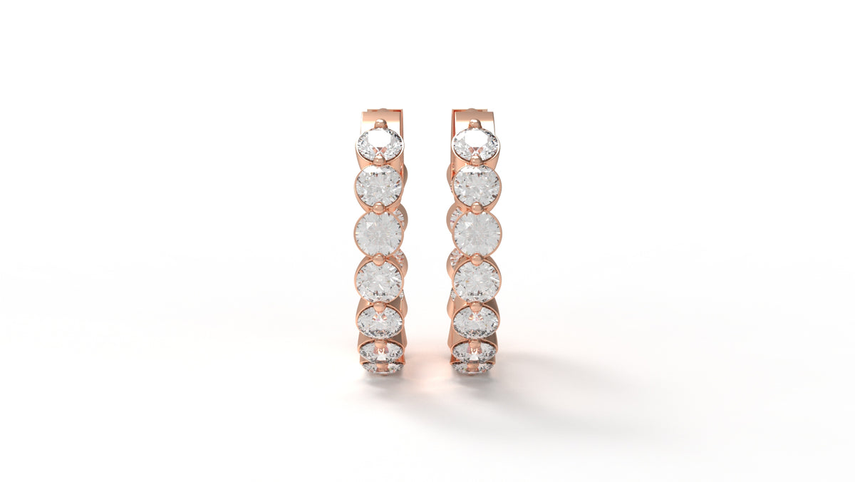 1.26 CTW Lab-Grown Diamond Hoop Earrings
