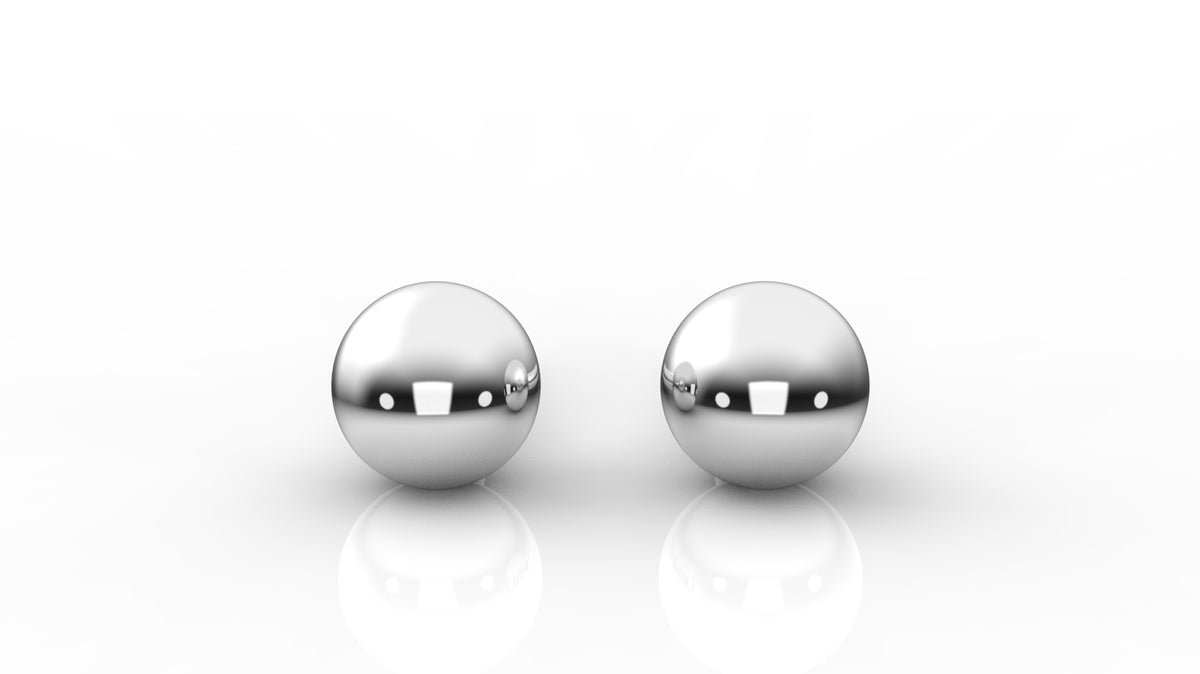 Silver ball earrings GLAM NYC