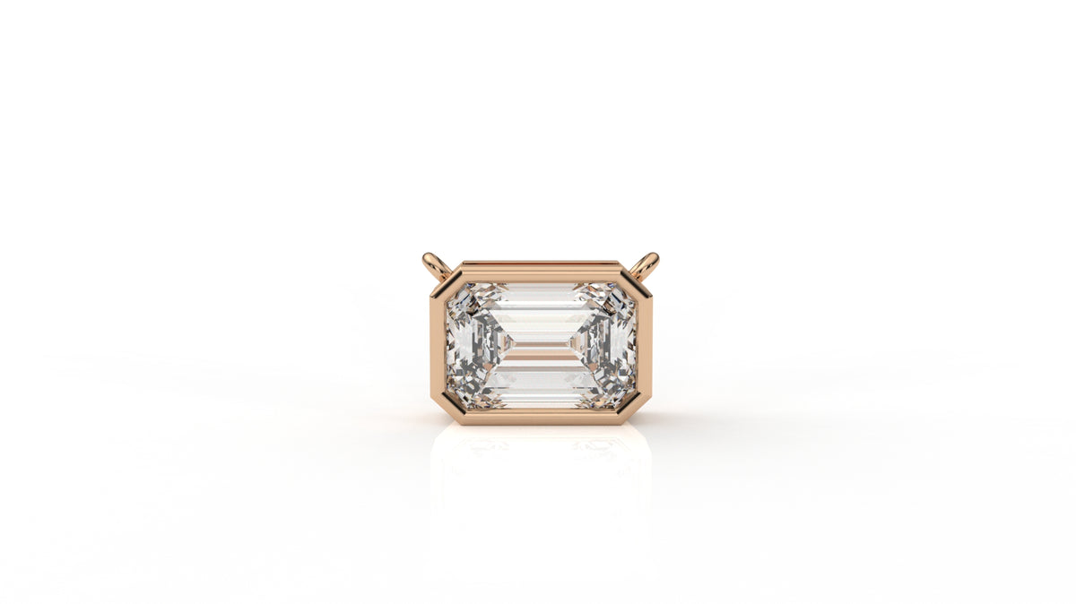 3.00 CTW Emerald Cut Diamond Solitaire Pendant