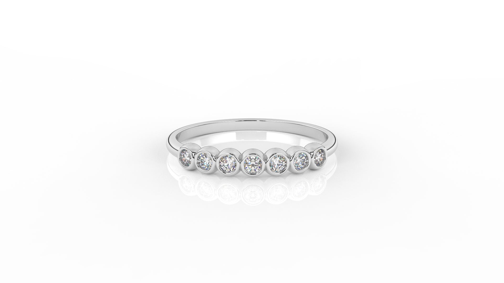 Silver ring with small diamonds GLAM NYC