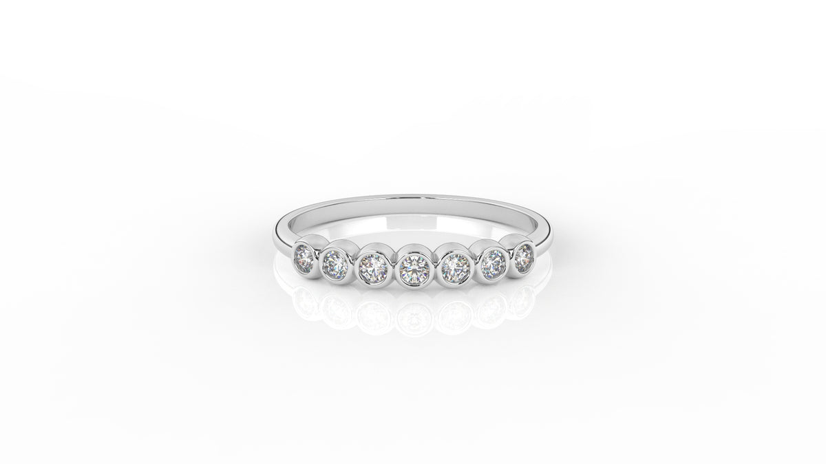 Silver ring with small diamonds GLAM NYC