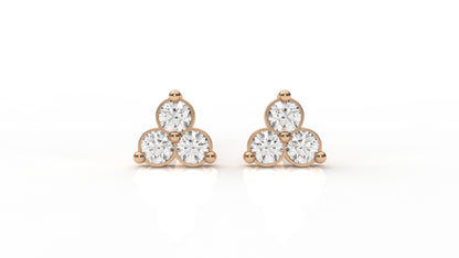 Rose gold earring with diamonds GLAM NYC