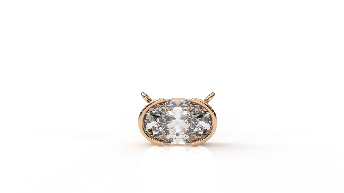 2.00 CTW Oval Diamond Solitaire Pendant
