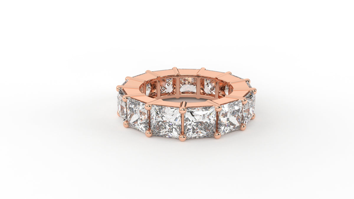 13 CTW Princess Cut Diamond Eternity Wedding Band