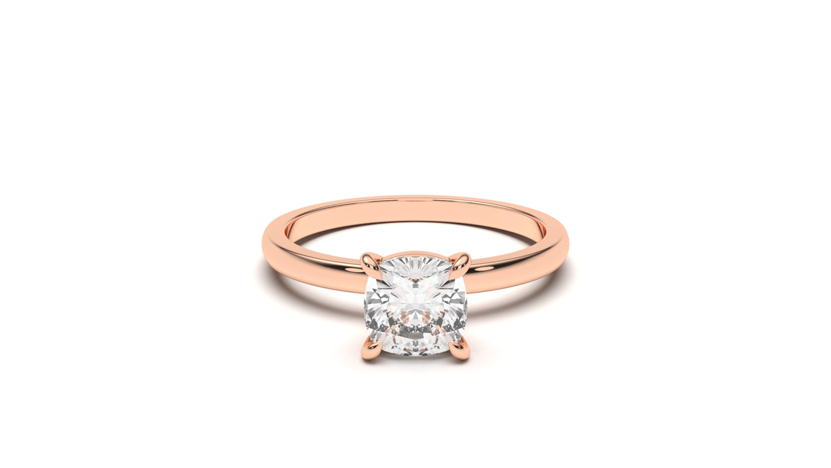 0.95 CTW Round Diamond Solitaire Engagement Ring