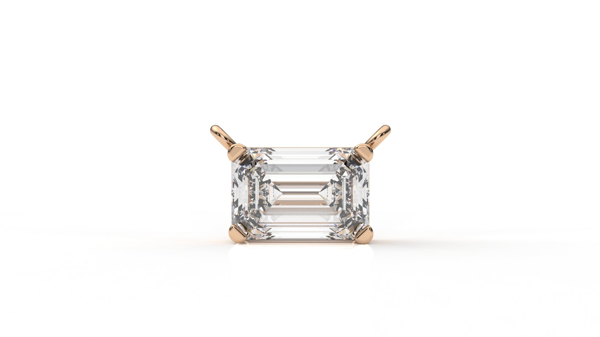 2.00 CTW Emerald Cut Diamond Solitaire Pendant