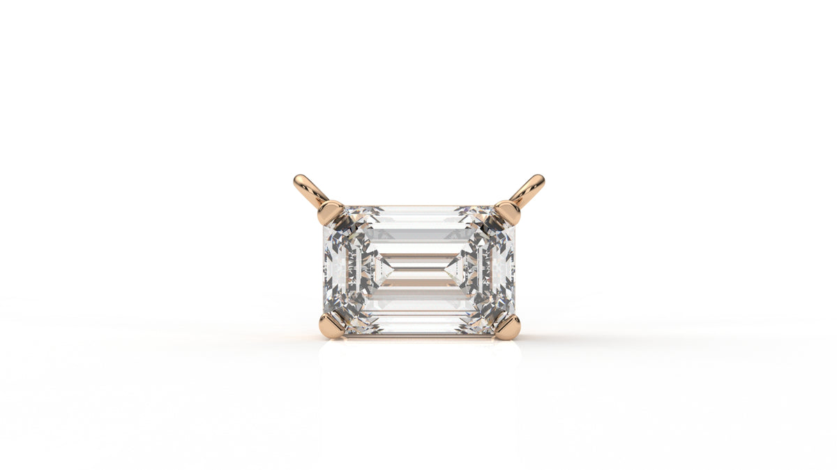 2.00 CTW Emerald Cut Diamond Solitaire Pendant