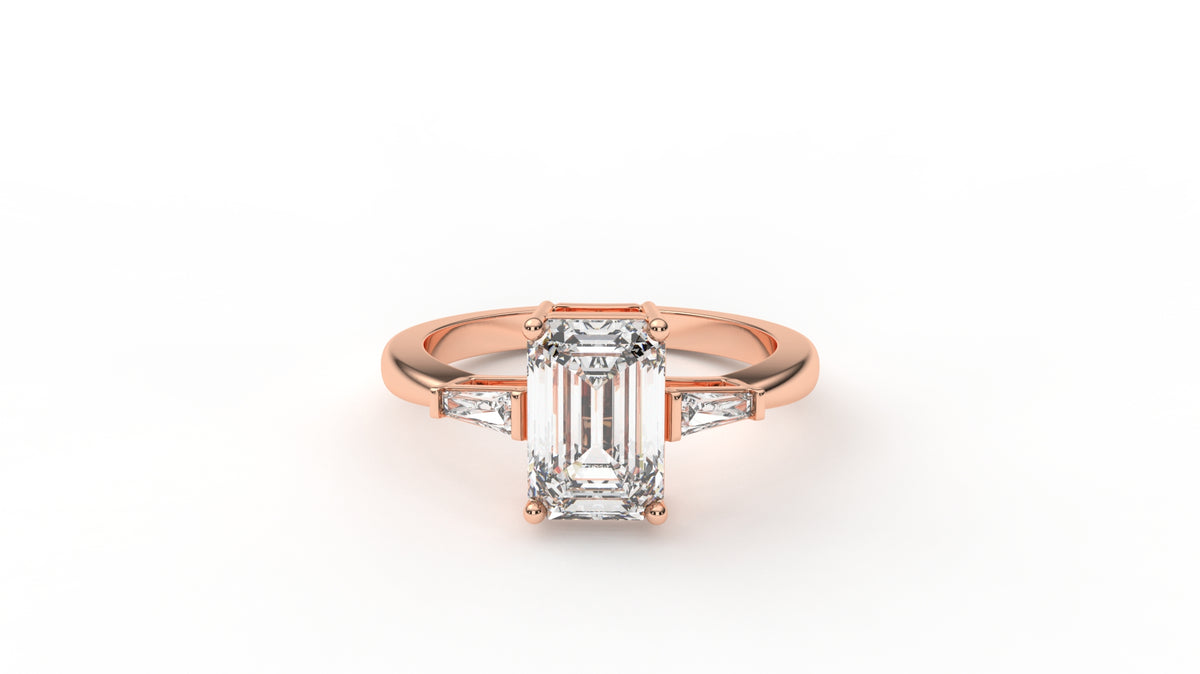 2.20 CTW Emerald Cut Diamond Engagement Ring