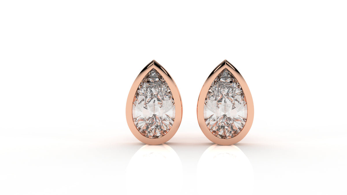 2.00 CTW Lab-Grown Diamond Pear Stud Earrings