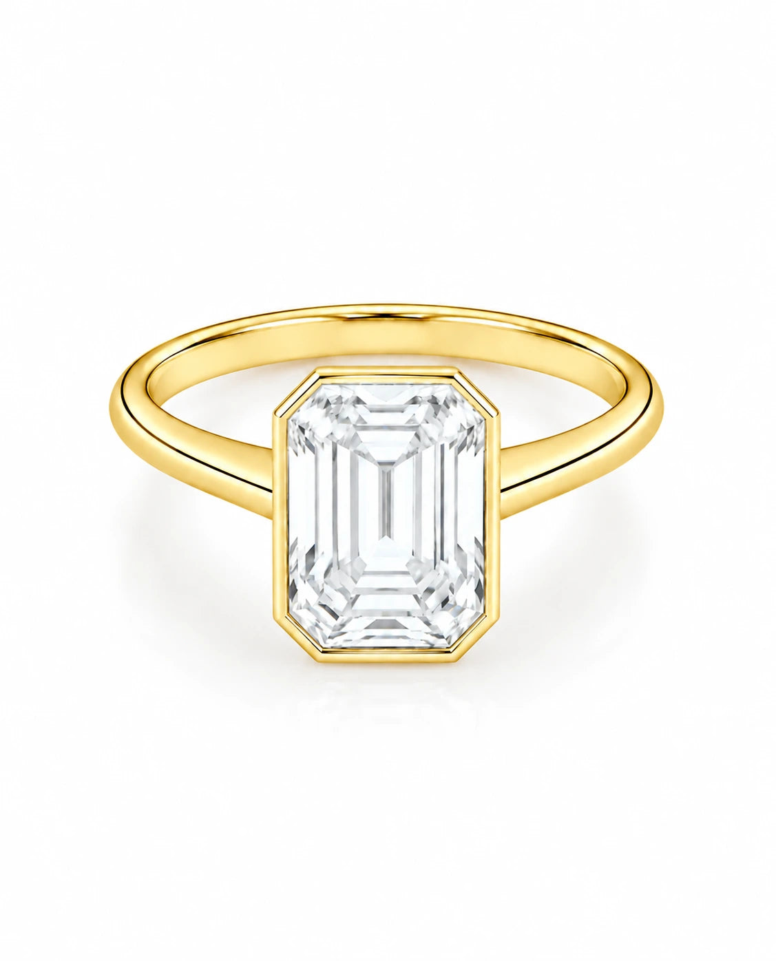 3 CT Emerald Cut Diamond Solitaire Ring - Main