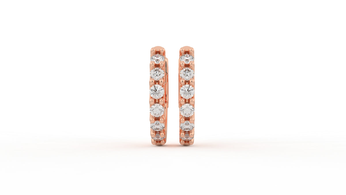 0.18 CTW Diamond Huggie Hoop Earrings