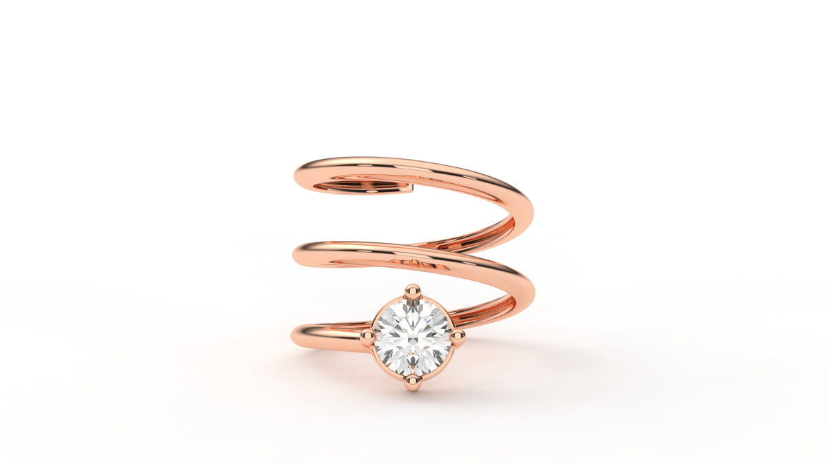 0.75 CTW Diamond Spiral Wrap Ring