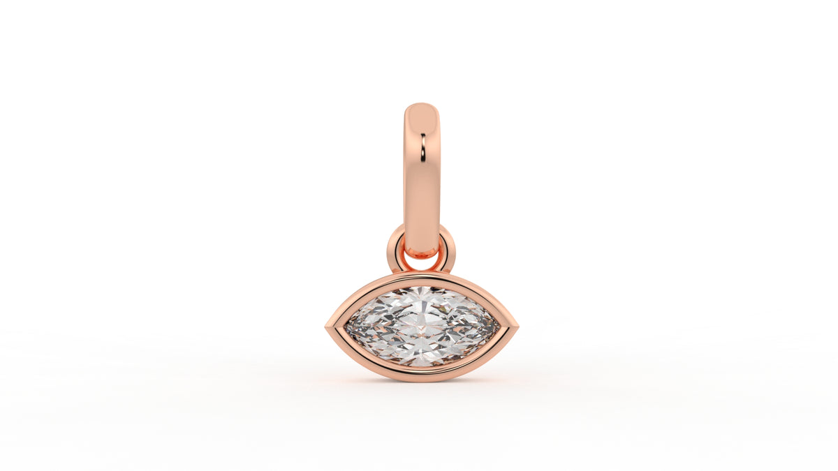 1 CTW Marquise Cut Diamond Solitaire Pendant