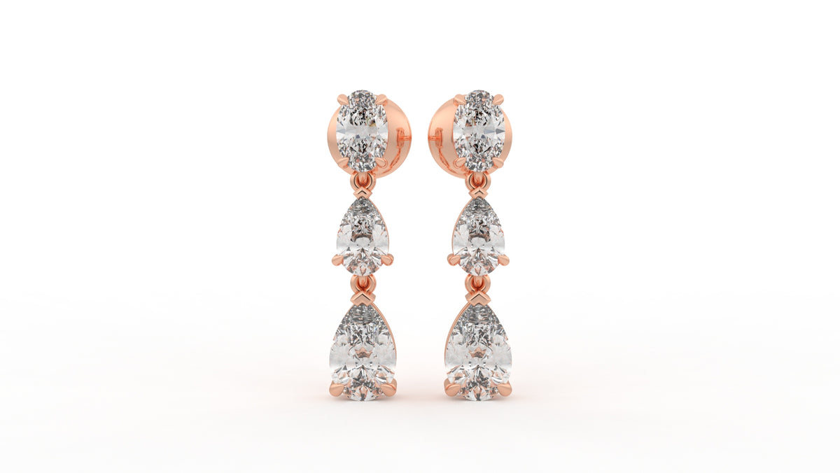 2.00 CTW Lab-Grown Diamond Drop Earrings