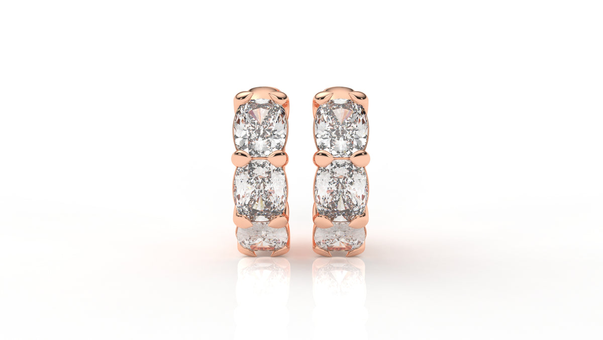 3.00 CTW Lab-Grown Diamond Hoop Earrings