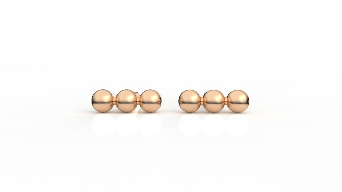 Rose gold beads earrings GLAM NYC