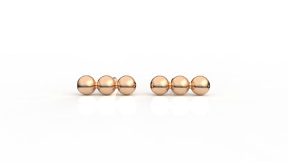 Rose gold beads earrings GLAM NYC