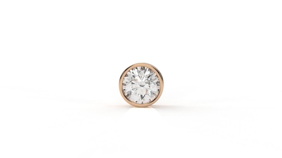 3.00 CTW Round Diamond Bezel Solitaire Pendant