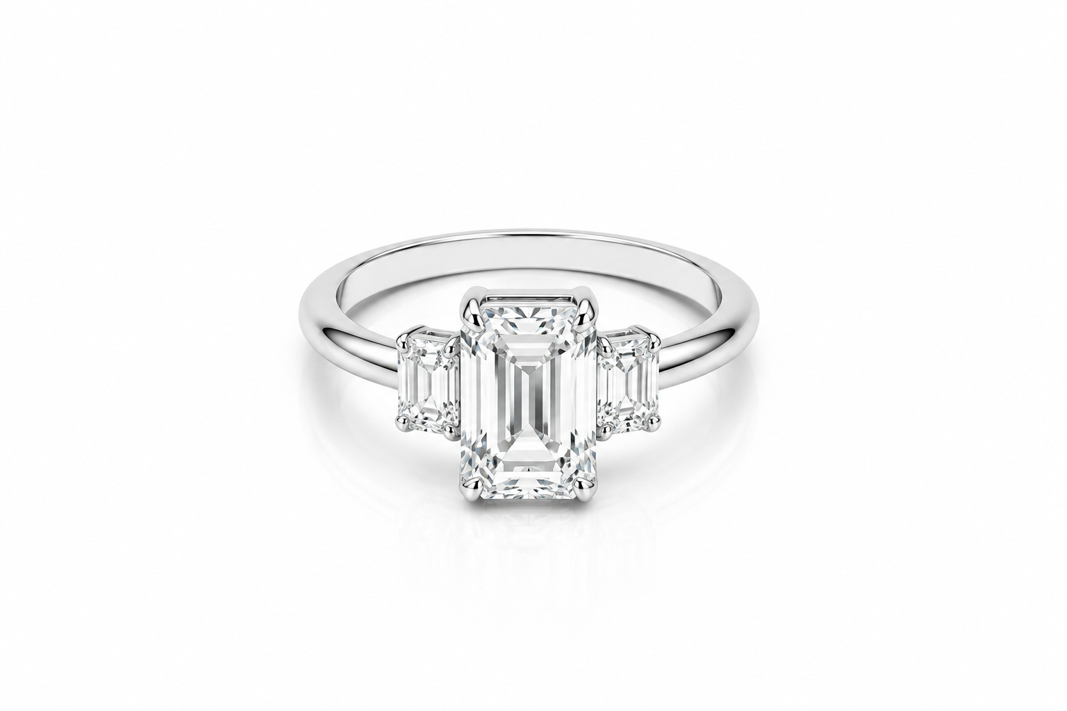 2.50 CTW Emerald Cut Diamond Engagement Ring