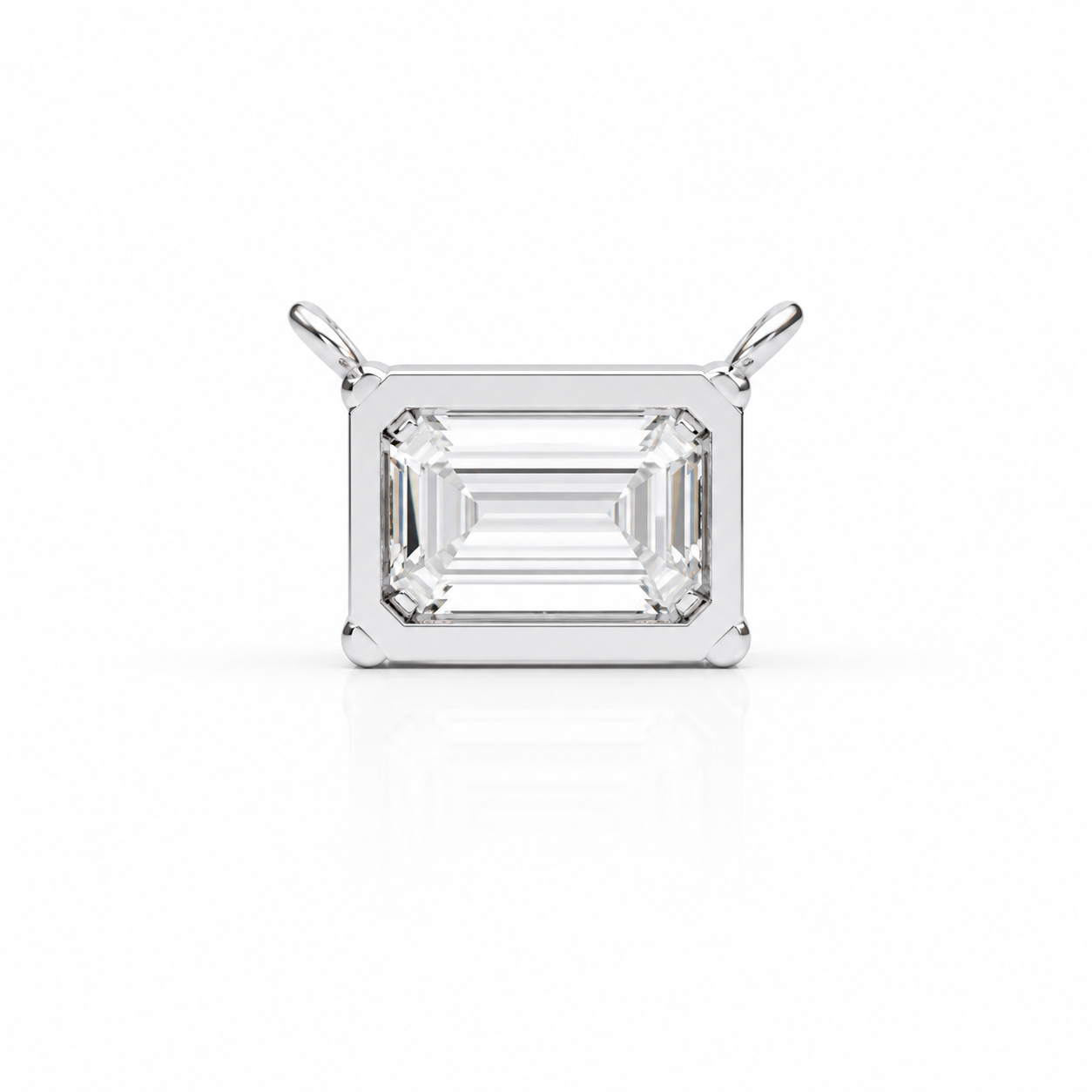 2.00 CTW Emerald Cut Diamond Solitaire Pendant